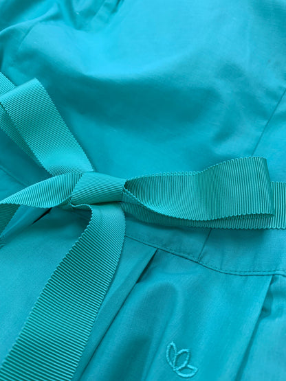 エムズグレイシー 裾刺繍タックワンピ―ス 411349 38 グリーン ITUW1FARHUF8