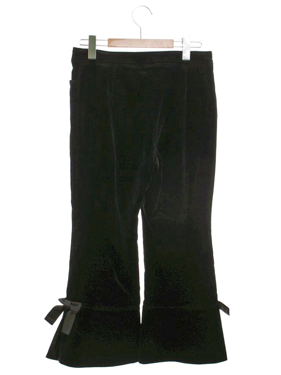 エムズグレイシー 526502 パンツ 40 ブラック ベロア リボン ITIGSJXWCUIC