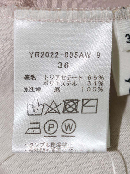 ヨリ YR2022-095AW パンツ 36 ピンク クロップド ウエストギャザー ITFYIW07WAM4 【SALE】