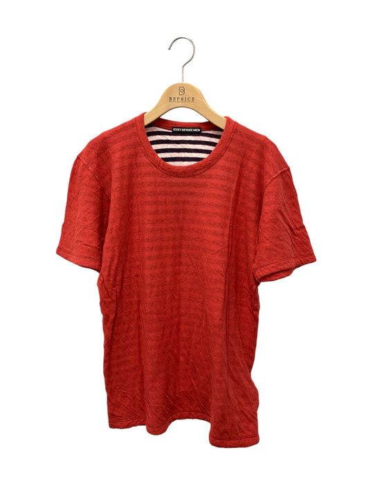 イッセイミヤケメン ME31JK150 Tシャツ 2 レッド ガーゼ地 クルーネック ITSM2WMME420 【SALE】
