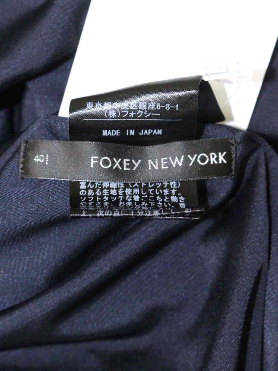 フォクシーニューヨーク レディロイヤル ドレス 28978 ワンピース 40 ネイビー ITTWE4XTZMPC