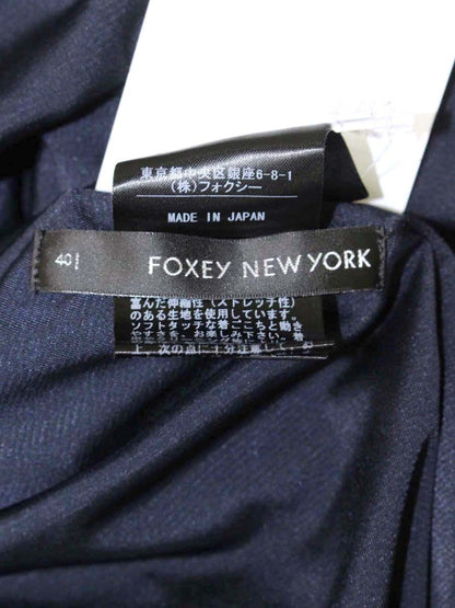 フォクシーニューヨーク レディロイヤル ドレス 28978 ワンピース 40 ネイビー ITTWE4XTZMPC