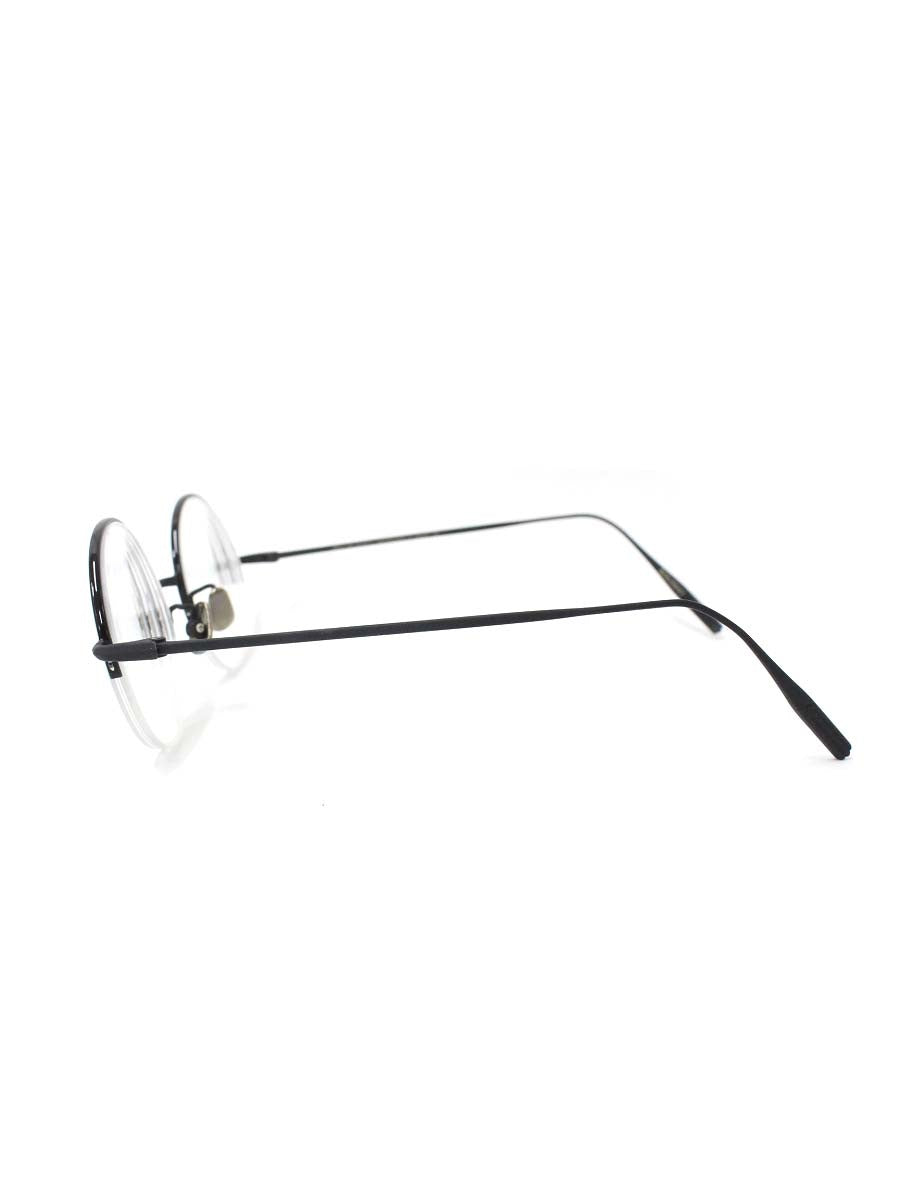 オージーバイオリバーゴールドスミス BIOLOGIST メガネ ブラック ラウンド ハーフリム メタルフレーム ITFWM7PM81BI