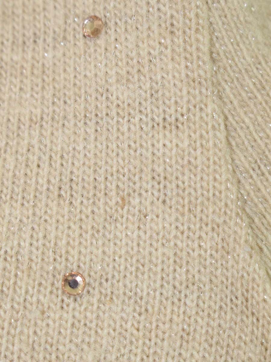 バーバリーブルーレーベル 55N71-255-40 カーディガン 38 ベージュ ラインストーン ラメ ITMCY3UBIHUM