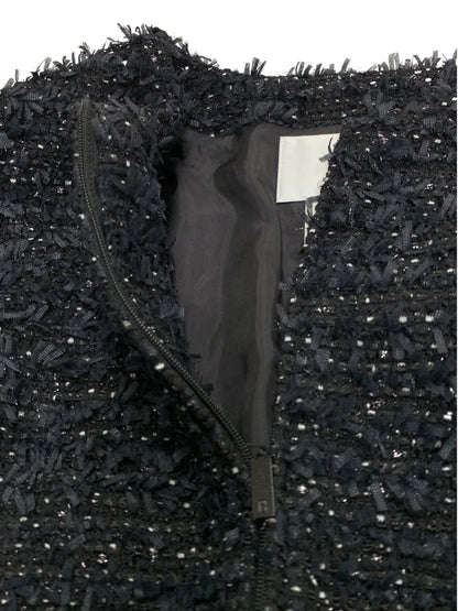 ルネ 6143177 36 ブラック TISSUE ノーカラー ツイード コート ITAG1EOGM820