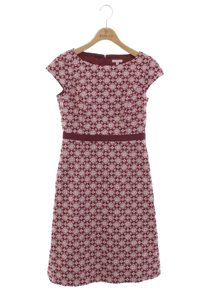 トッカ OPTOHA0250 ワンピース 0 パープル フラワーモチーフ 刺繍 IT55BWDK4E96