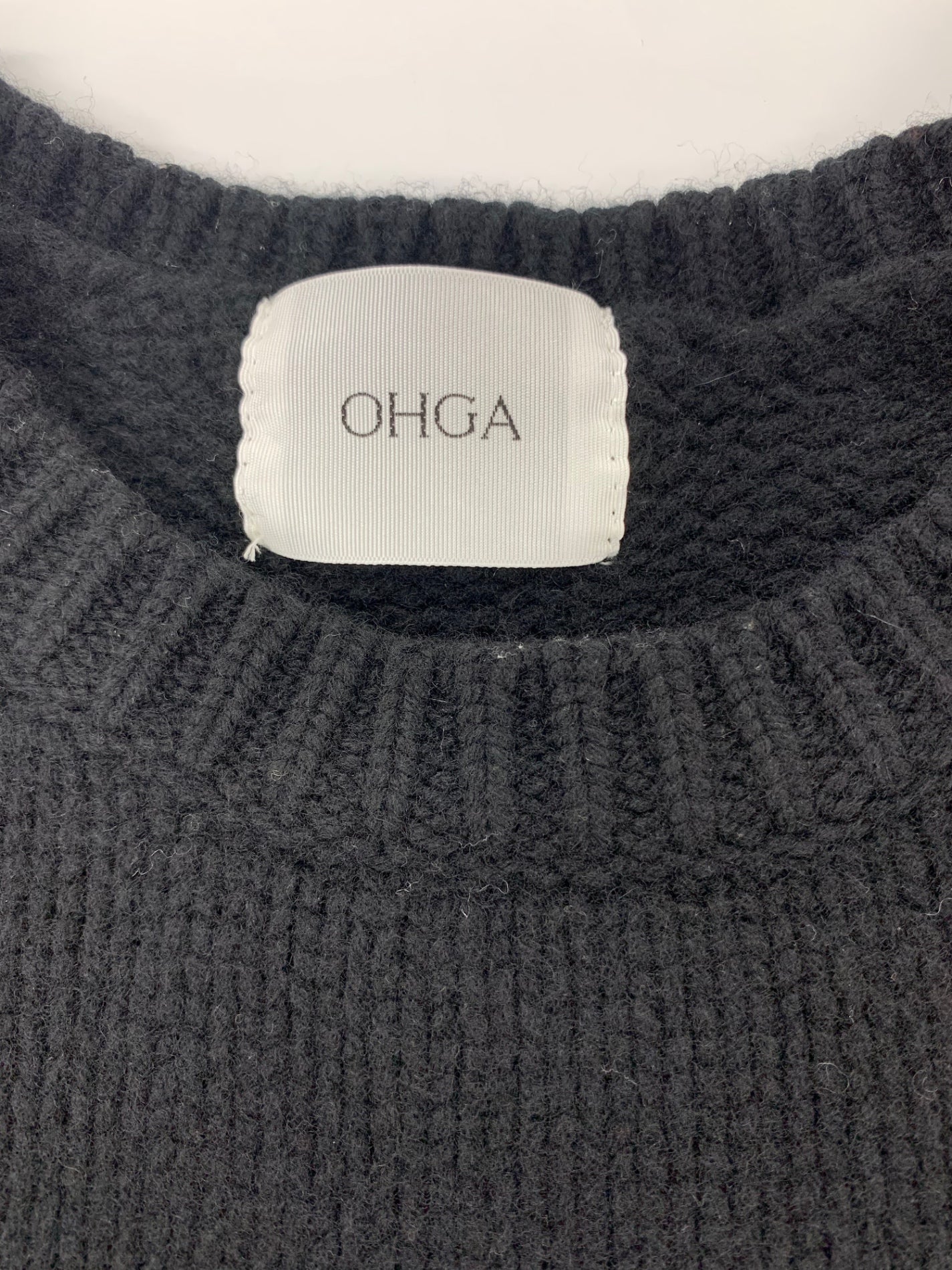 オーガ OHGA-1091 ニット Ｆ ブラック ウール IT9XAVGFF7VK