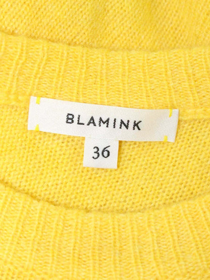 ブラミンク 7913-106-0187 ニットセーター 36 イエロー カシミヤ混 IT0282DUIEPO