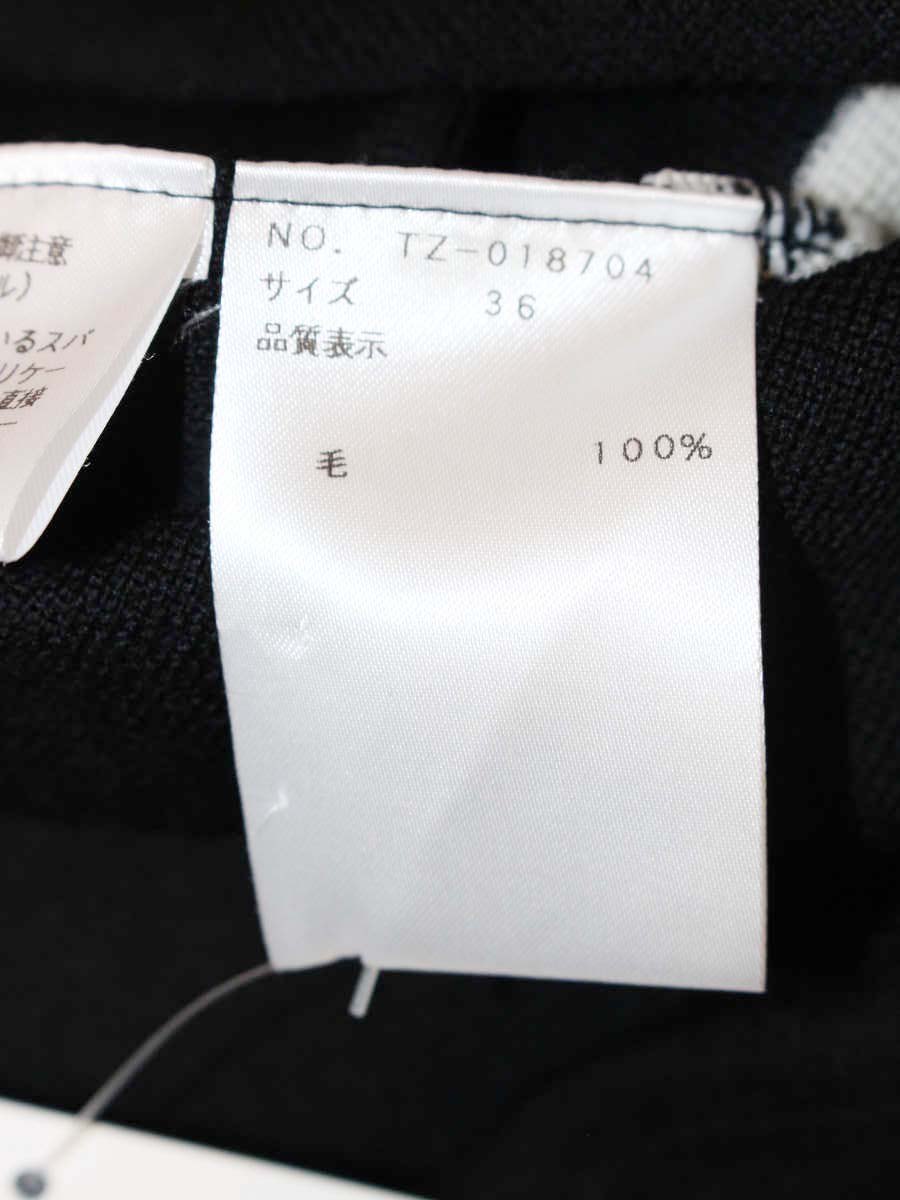 エムズグレイシー 018704 ワンピース 36 ブラック フラワーモチーフ スパンコール ウール ITL5Q0Y5X2UT