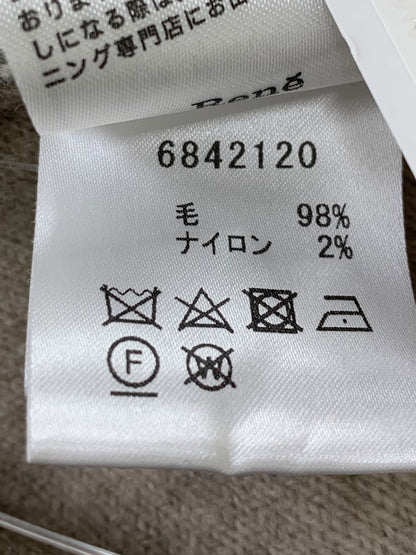 ルネ 6842120 パーカーカーディガン 36 グレー ウール混 ファーブローチ付き ITGR4NBFOSX4