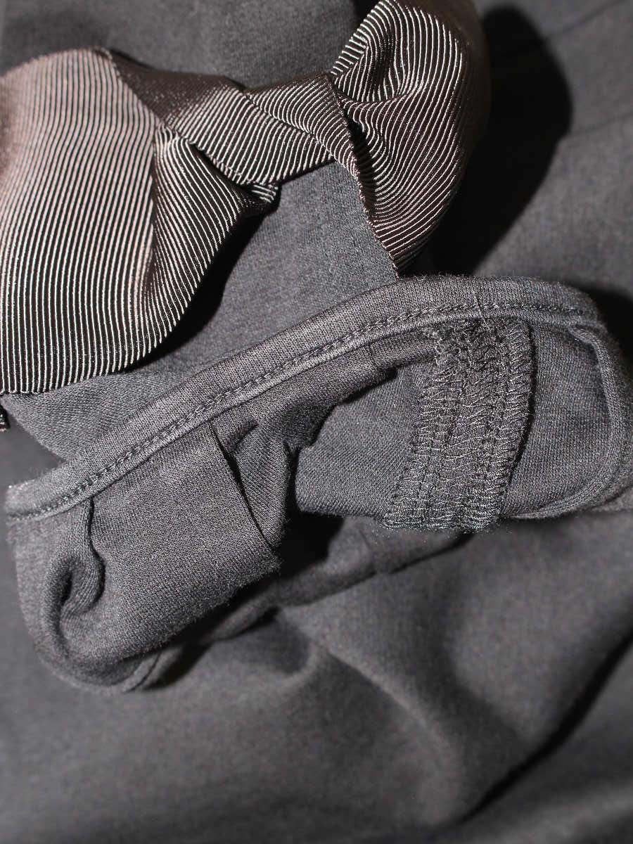 エムズグレイシー 915321 Tシャツ カットソー 38 ブラック 袖リボン ITA39IQ6KQZC