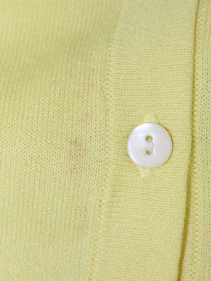 エムズグレイシー 518316 カーディガン 42 イエロー 袖リボン パフスリーブ IT3U466BPWUM