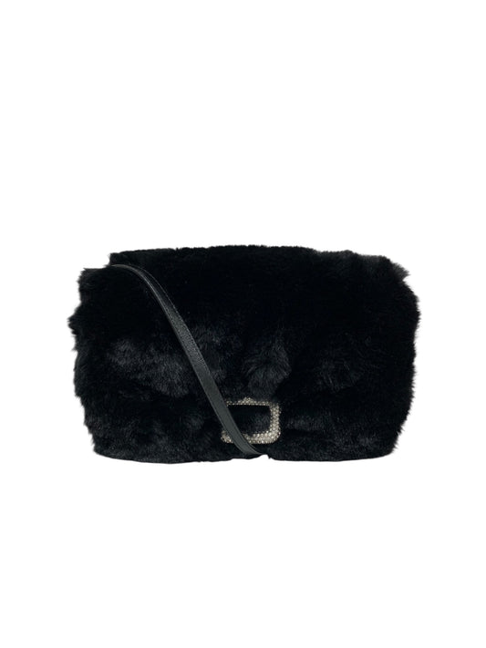 ロジェヴィヴィエ Viv Choc Strass Phone Holder RAWAWHO2302MSRB ショルダーバッグ ブラック フォンホルダー ファー ITFAW12D4HE8