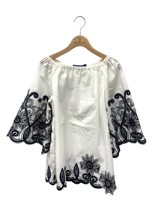 エムズグレイシー Embroidery volume Blouse 810327 シャツ ブラウス 38 ホワイト ITVNMSHDDB58