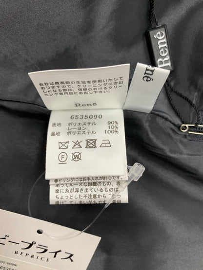 ルネ 6535090 パンツ 34 ブラック ツイード IT3ZJHYPGXCK 【SALE】