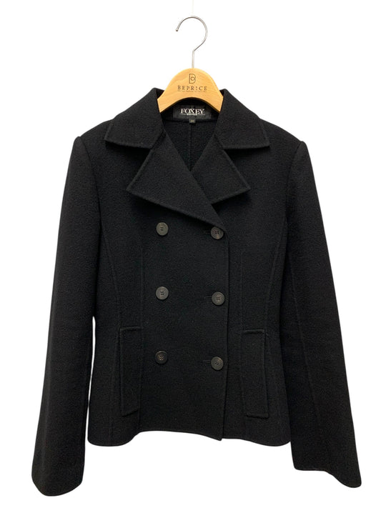 フォクシーブティック 19362 ショートコート 38 ブラック カシミヤ IT0GJ240DNNE