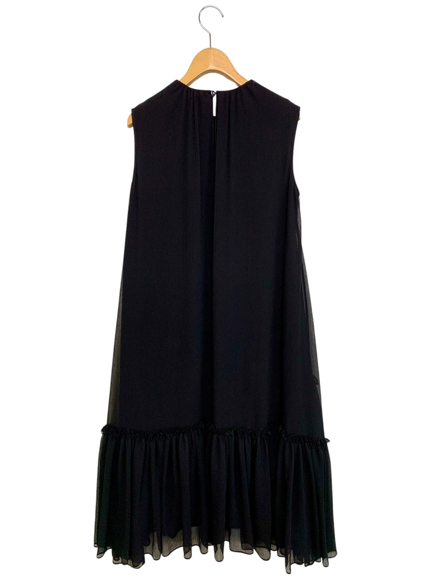 アディアム Sleeveless Plisse Dress 41808 ワンピース 0 ブラック フリル IT510QJ3VEZ5