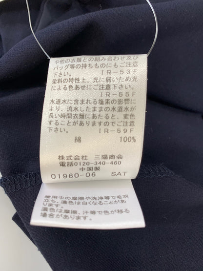 ブルーレーベルクレストブリッジ 55P03-711-29 カットソー 38 ネイビー ボートネック 肩ボタン ITCEMJFWU89A