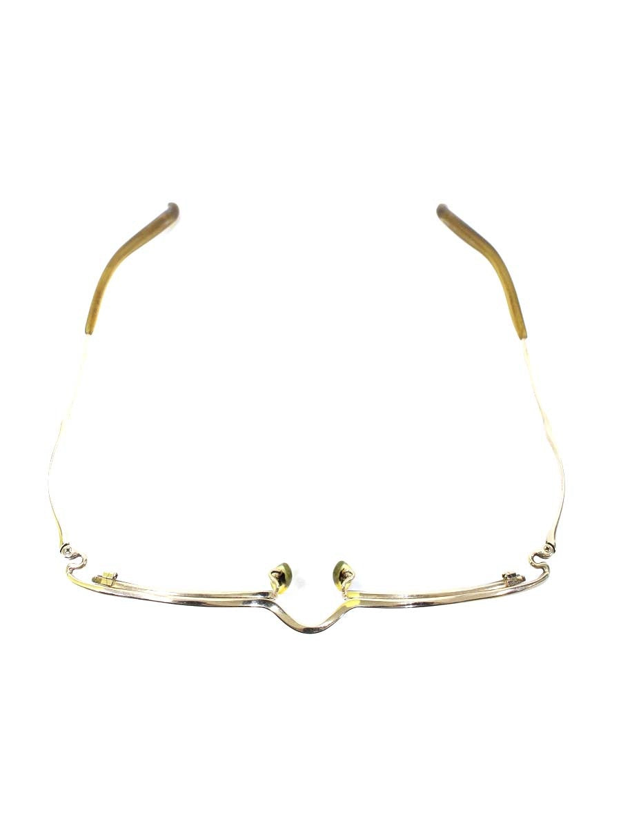 フォーナインズ S-201T メガネ ゴールド/オリーブブラウン チタニウムフレーム フルリム スクエア ITDPJFUGUI16