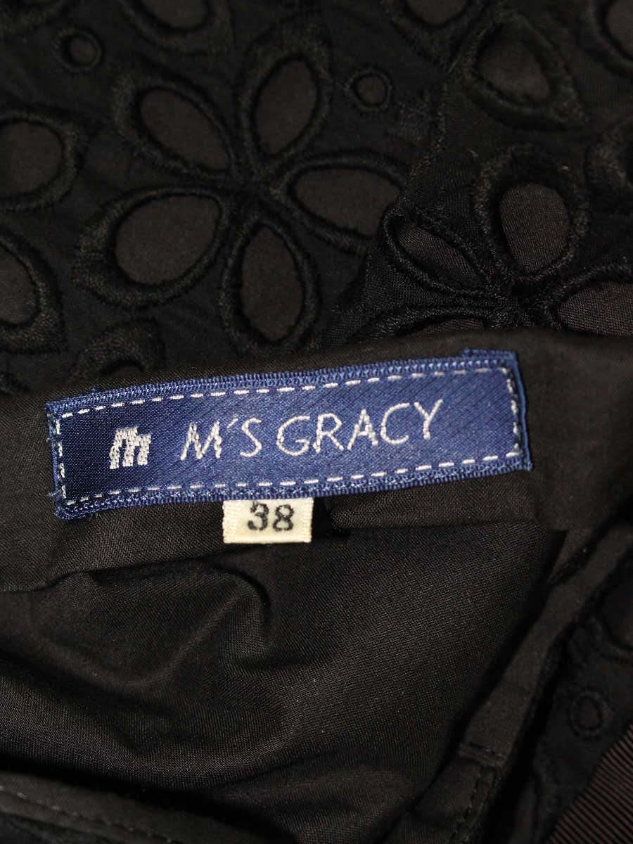 エムズグレイシー 220307 シャツ ブラウス 38 ブラック カットワーク ITZ3ZWF6MWLC