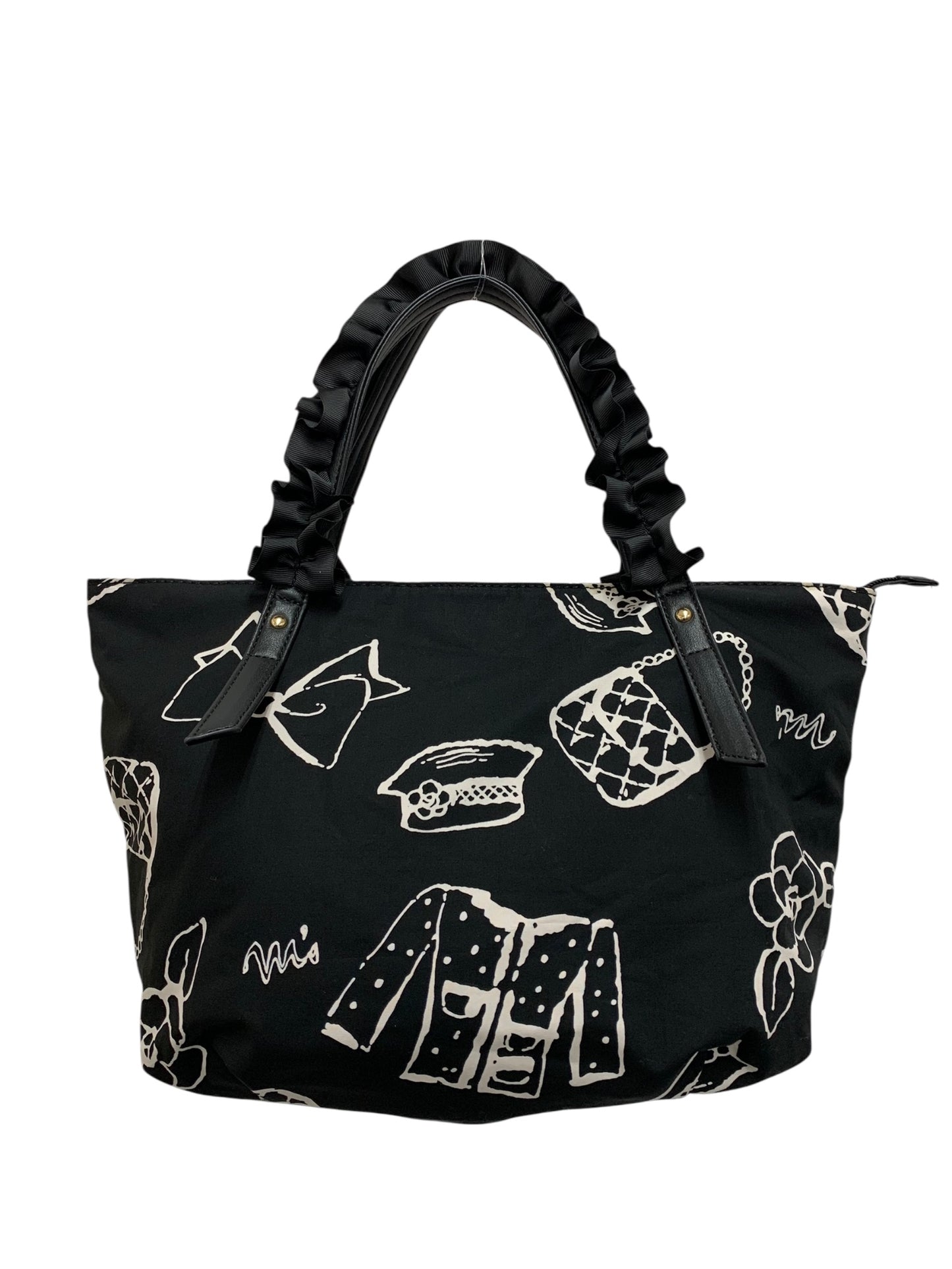 エムズグレイシー 594120 トートバッグ ブラック フリル ITBHIFVS3Q8I