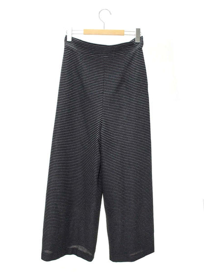 エムズグレイシー 316301 パンツ 38 ブラック ワイド ボーダー ITHWJV42V5UN