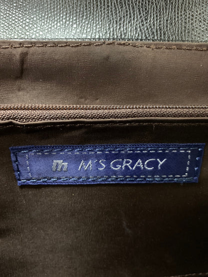 エムズグレイシー 674511 ハンドバッグ ブラック 台形 フラップ レザー 2WAY ITDDSYM4V9XH 【SALE】