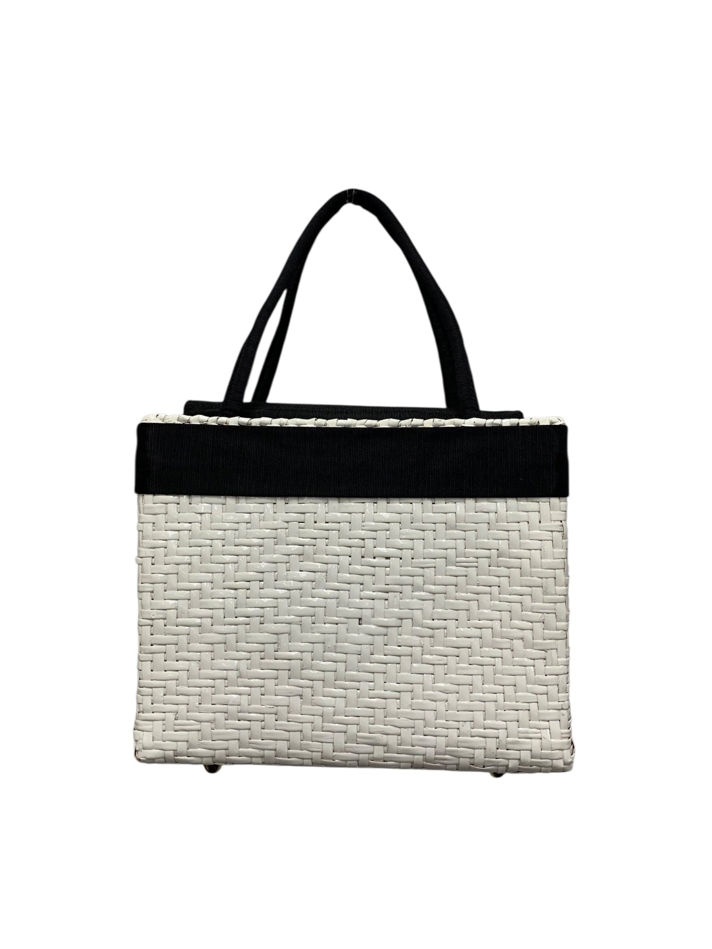 フォクシーブティック ハンドバッグ ホワイト カゴ スクエア リボン IT1NOZHY2BCI