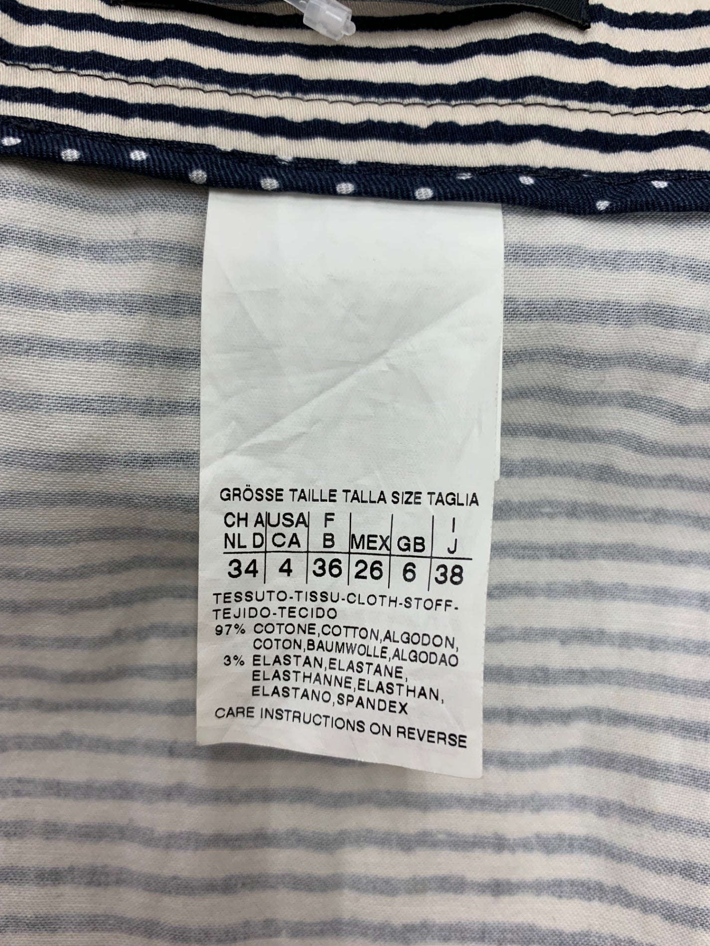 ウィークエンドマックスマーラ 51010827 スカート 38 ネイビー ストライプ リボン IT5R08JHP63U