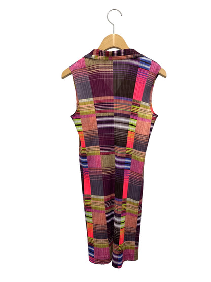 プリーツプリーズイッセイミヤケ PP01-JT316 チュニック 4 マルチカラー 襟付き ITQD8PDR6J9G