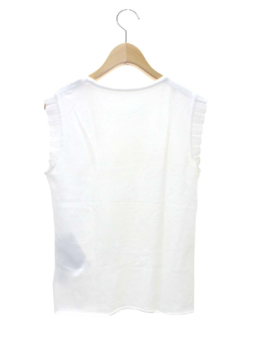 フォクシーブティック Knit Top Ruffle Trim Top 39902 ニット 38 ホワイト ITH7NB97VXVQ