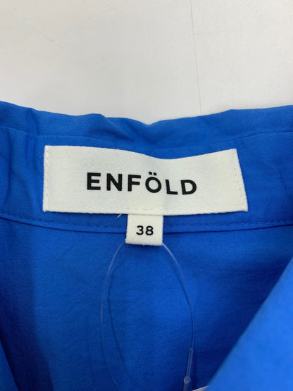 エンフォルド ROUND-SLIT SHIRT 300GS230-0260 シャツ 38 ブルー コットン ラウンドスリット ITD7CX4G0UZI