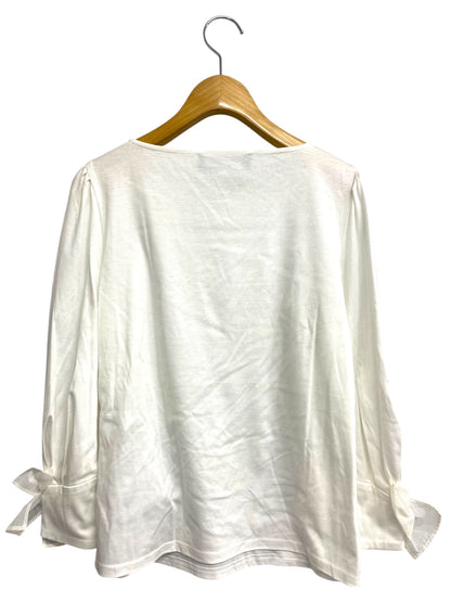 エムズグレイシー シアーリボン付きカットソー 215303 40 ホワイト リボン IT76A9MR5SLG
