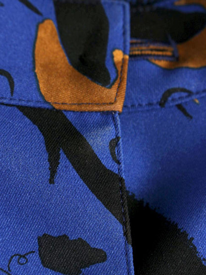 アルベロベロ 113311 コート F ブルー ノーカラー アニマルモチーフ ITYY7U3QE7NW