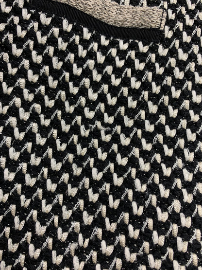 フォクシーブティック Platinum Tweed 35326 ジャケット 38 ブラック ツイード ノーカラー IT02W3T2GIIL