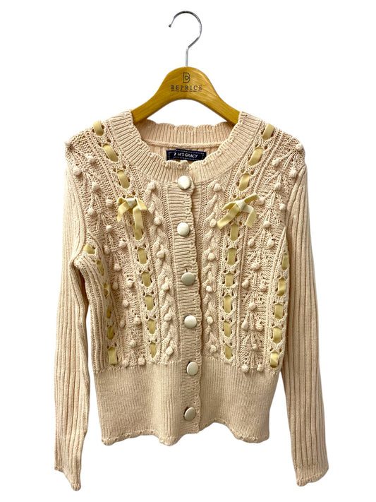 エムズグレイシー 328562 カーディガン 38 ピンク リボン ITJI4SJIPYDG