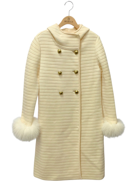 エポカ M5B09-229-01 コート 38 アイボリー ニット ファー付き IT5TZ3FZBNG0