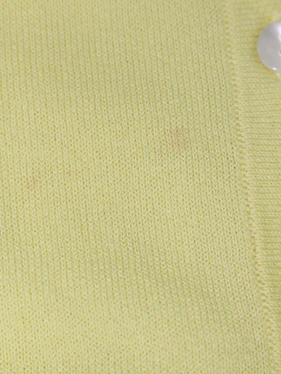 エムズグレイシー 518316 カーディガン 42 イエロー 袖リボン パフスリーブ IT3U466BPWUM