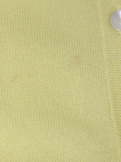 エムズグレイシー 518316 カーディガン 42 イエロー 袖リボン パフスリーブ IT3U466BPWUM