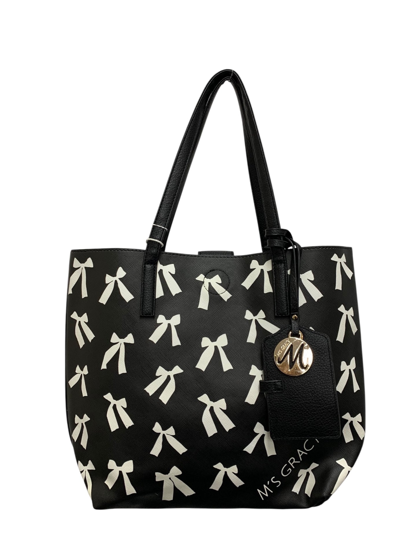 エムズグレイシー 094503 トートバッグ ブラック リボン ITMA32TNT6VM