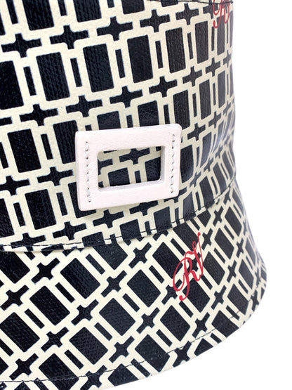 ロジェヴィヴィエ REWH0010100DAOB999 バケットハット モノグラム総柄 赤ロゴ刺繍 サイドバックル ITBX4370MUUT