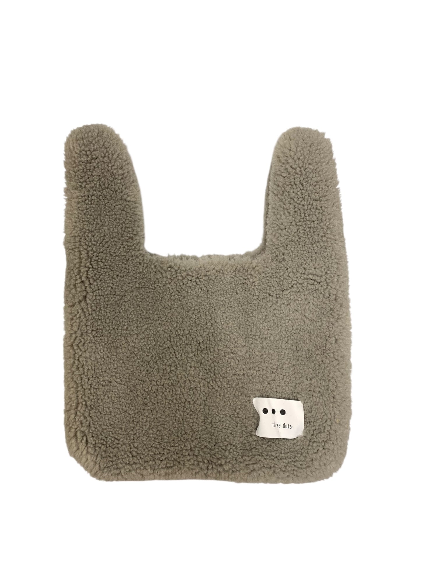 スリードッツ トートバッグ グレー ボア ファー ITUXHQIEBBD2