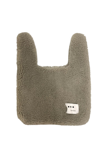 スリードッツ トートバッグ グレー ボア ファー ITUXHQIEBBD2