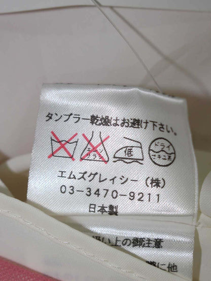 エムズグレイシー 627101 スカート 40 ピンク ローズプリント 裾レース IT4NBIHORNG4