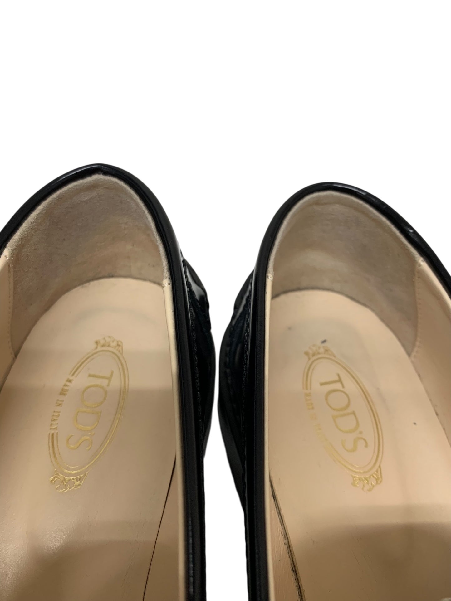 トッズ XXW59C0EN90SHAB999 ローファー 37 ブラック ケイト メタルチェーン IT3ODNMNP77K