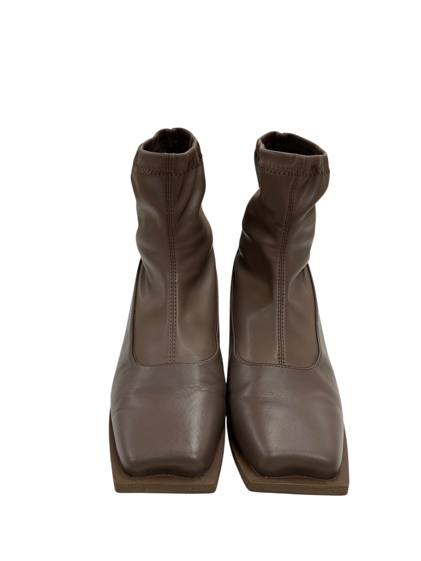 イッセイミヤケ ブーツ 37 ブラウン スクエアトゥ ユナイテッドヌードコラボ ITDK6ZD95Q42 【SALE】