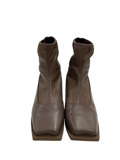 イッセイミヤケ ブーツ 37 ブラウン スクエアトゥ ユナイテッドヌードコラボ ITDK6ZD95Q42 【SALE】