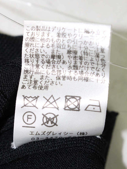 エムズグレイシー 018314 ニット セーター 38 ブラック 刺繍 フラワーモチーフ ITX91HL2YLQ8