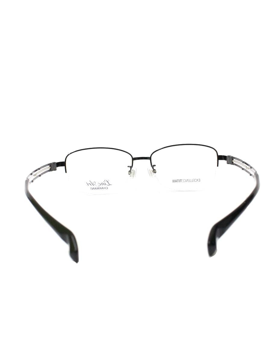 ラインアートシャルマン XL1859 メガネ ブラック/シルバー メタルフレーム ハーフリム スクエア ITWCEOIGKJS8
