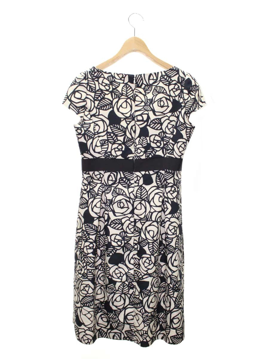 エムズグレイシー 221135 ワンピース 40 ブラック/ベージュ 花